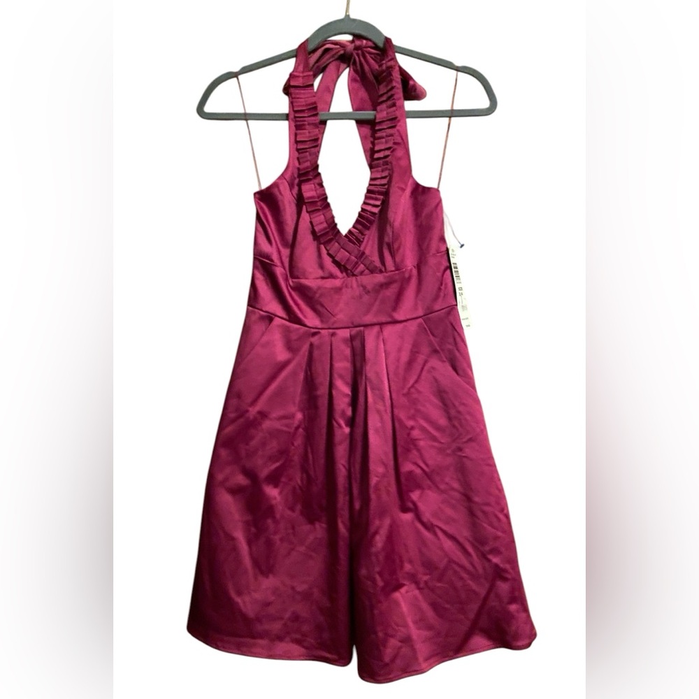 NWT JUMP GIRL RUFFLE HALTER NECK KNEE LENGTH DRESS SIZE 3/4
